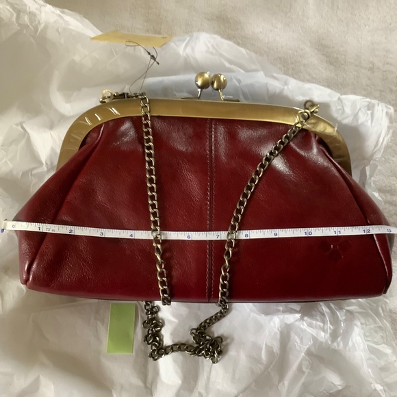 Patricia Nash Gisele Leather Frame Shoulder Bag Burgundy OS - Picture 11 of 16